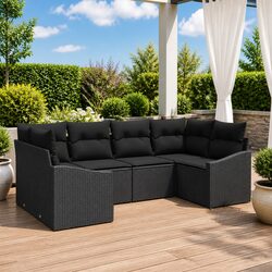 Friendly 6 Piece Modular Rattan Sofa Set for You