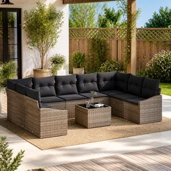 Your 10-Piece Modular Grey Outdoor Sofa Set