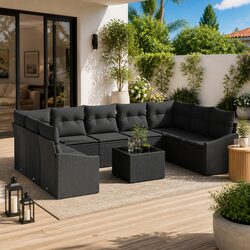 Friendly 10-Piece Outdoor Sofa Set for Your Enjoyment