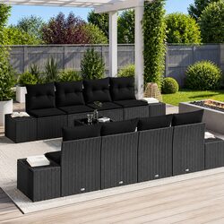 Your Perfect Outdoor Sofa Set: 7 Pieces in Black