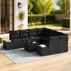 Your New 9-Piece Outdoor Sofa Set Awaits You