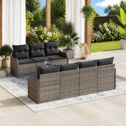 Get Cozy with This 8-Piece Modular Outdoor Sofa Set