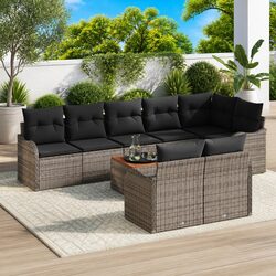 Your Friendly 9-Piece Outdoor Sofa Set Awaits You