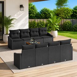 Make Your Outdoor Space Cozy with 9-Piece Sofa Set