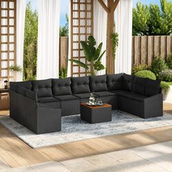 Your Ideal 11-Piece Garden Sofa Set in Black Rattan