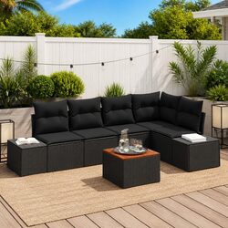 Relax with Our 6-Piece Modular Garden Sofa Set