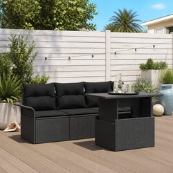 Friendly Black 5-Piece Outdoor Sofa Set