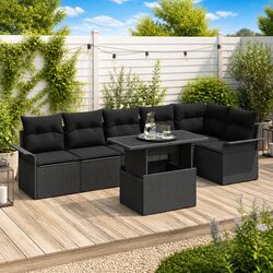 Your Friendly 7-Piece Garden Sofa Set for Outdoor Enjoyment