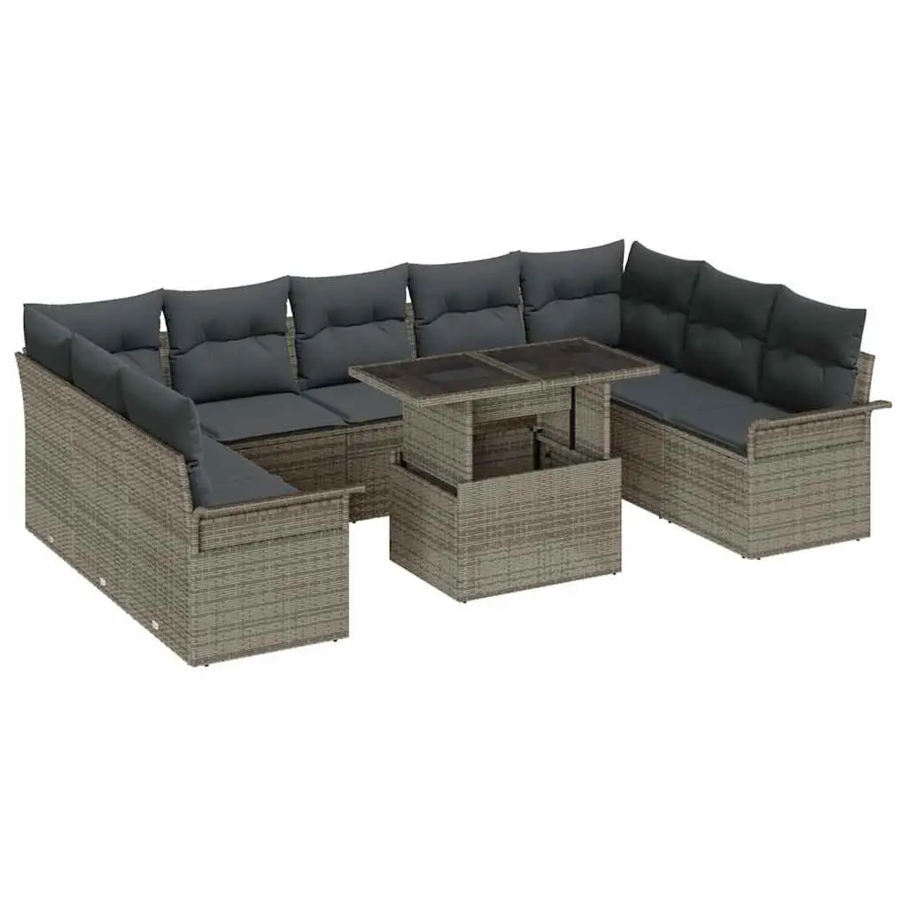 Garden Sofa Set 10 Seater Outdoor Dining Furniture Poly Rattan Modular Lounge