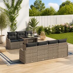 You’ll Love This 8-Piece Grey Garden Sofa Set Outdoors