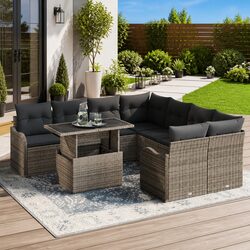 Your Perfect Outdoor Companion: 9-Piece Garden Sofa Set