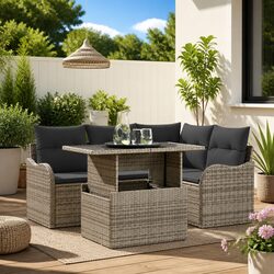 Friendly 5-Piece Outdoor Dining Set in Grey
