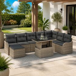 Your 9-Piece Modular Garden Sofa Set Awaits