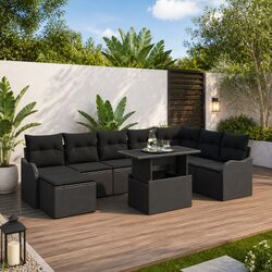 Enjoy Your Outdoors with This 9-Piece Sofa Set