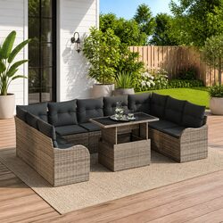 Your New Modular Garden Sofa Set Awaits 10pc Grey