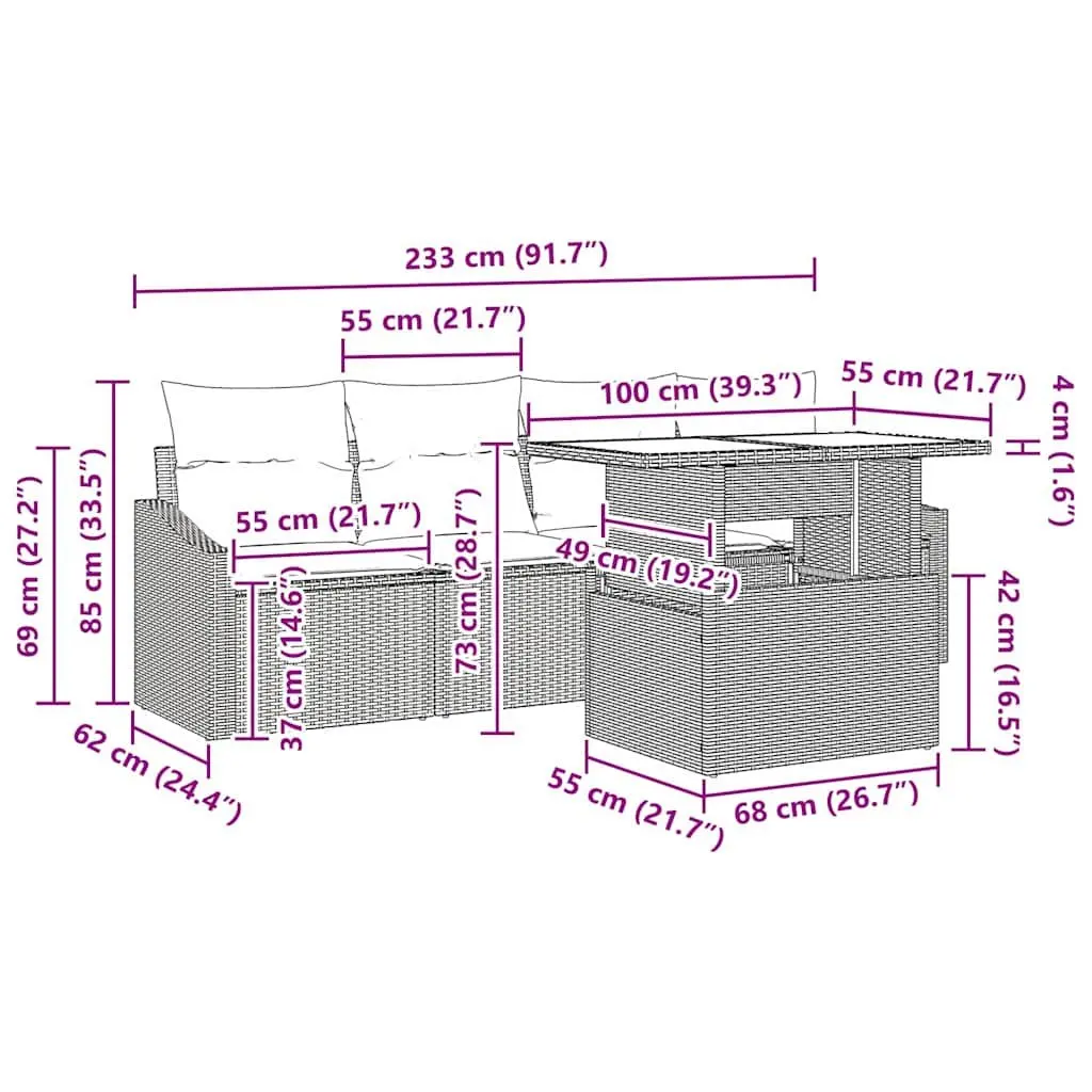 5-Piece Sofa Set