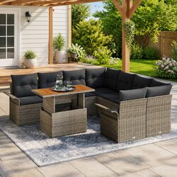 Friendly Grey Garden Sofa Set - Perfect for You