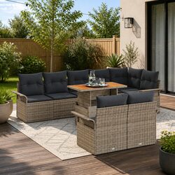 Your Perfect 9-Piece Modular Grey Patio Sofa Set