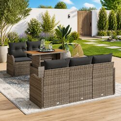 Discover Your Ideal Outdoor Sofa Set - 6 Pieces in Grey