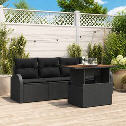 Friendly Black 5-Piece Outdoor Sofa Set for You
