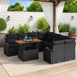 Friendly Outdoor Garden Sofa Set - 9-Piece Modular Style