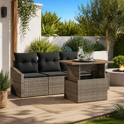 Your Perfect 5-Piece Grey Garden Sofa Set Awaits