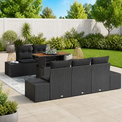 Your Ideal 6 Piece Modular Rattan Garden Sofa Set