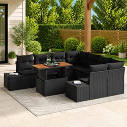 Friendly 9-Piece Garden Sofa Set for Relaxation