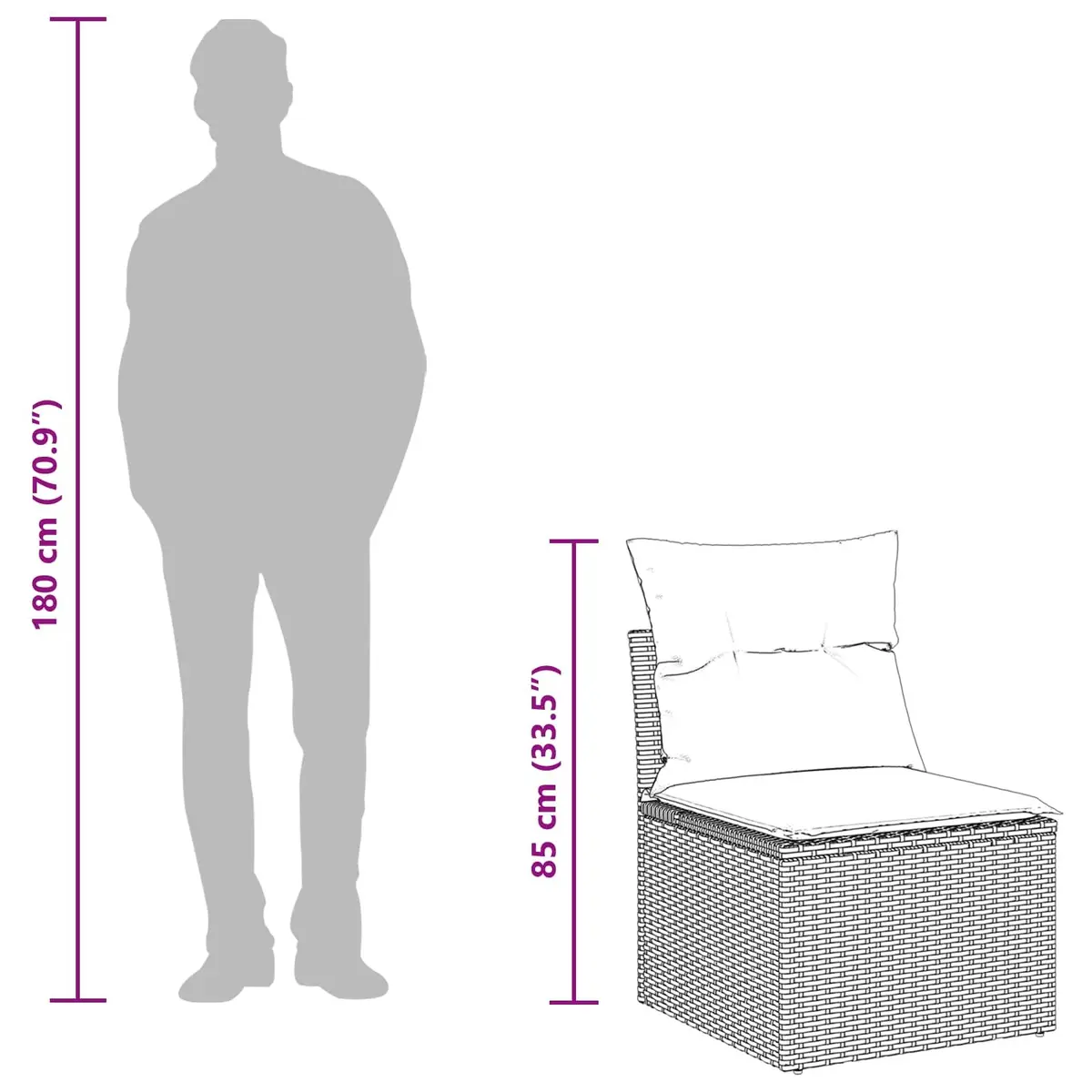 Outdoor Garden Sofa Set 9pcs Poly Rattan Modular Patio Dining Furniture Black