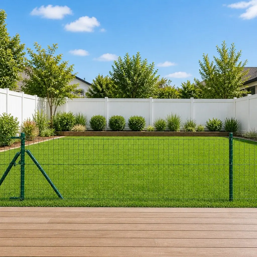 Green Powder-Coated Steel Garden Boundary Marker 26 Piece Durable Embedded Fence Post Outdoor