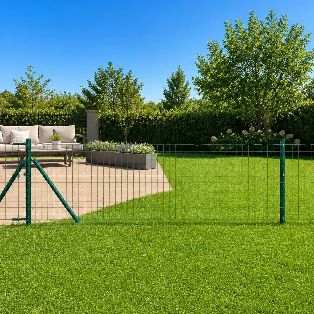 52 pcs Green Steel Fence Posts for Gardens