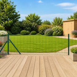 Your Ideal Garden Companion: 10 x 0.8m Green Fence Panel Set