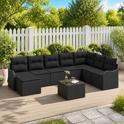 Friendly 9-Piece Modular Garden Sofa Set for You