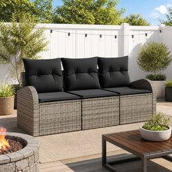 Friendly Grey Modular Garden Sofa Set - 3 Pieces