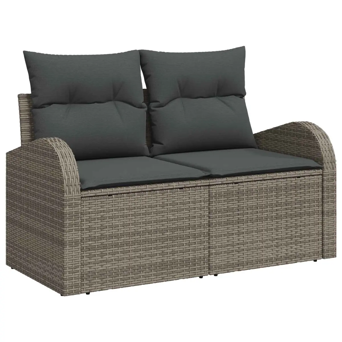 Modular Garden Sofa Set 5 Pieces with Storage Grey
