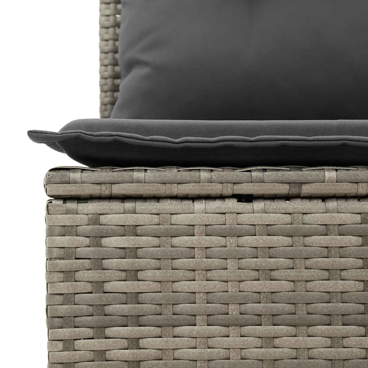 Modular Garden Sofa Set 5 Pieces with Storage Grey