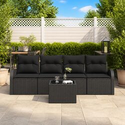 Your New Favorite 5-Piece Outdoor Sofa Set in Black