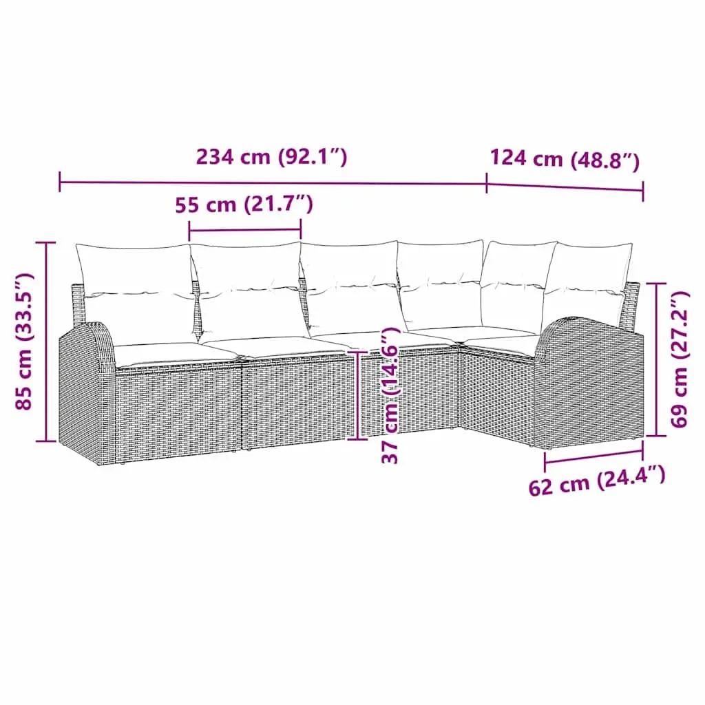 5-Piece Modular Sofa Set
