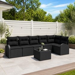 Friendly 7 Piece Garden Sofa Set for Outdoor Comfort