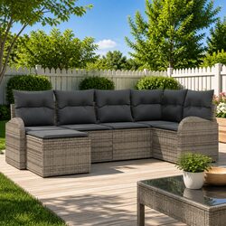 Your Friendly 6-Piece Modular Garden Sofa Set Awaits