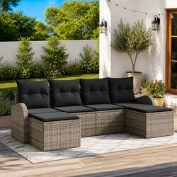 Create Comfort in Your Garden with a 6-Piece Sofa Set