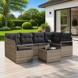 Enhance Your Outdoors with This 7-Piece Modular Sofa Set