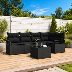 Your New 6-Piece Black Outdoor Sofa Set Awaits