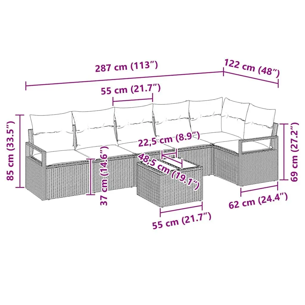 7-Piece Outdoor Sofa Set