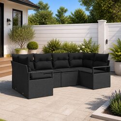 Your New Favorite 6-Piece Garden Sofa Set in Black