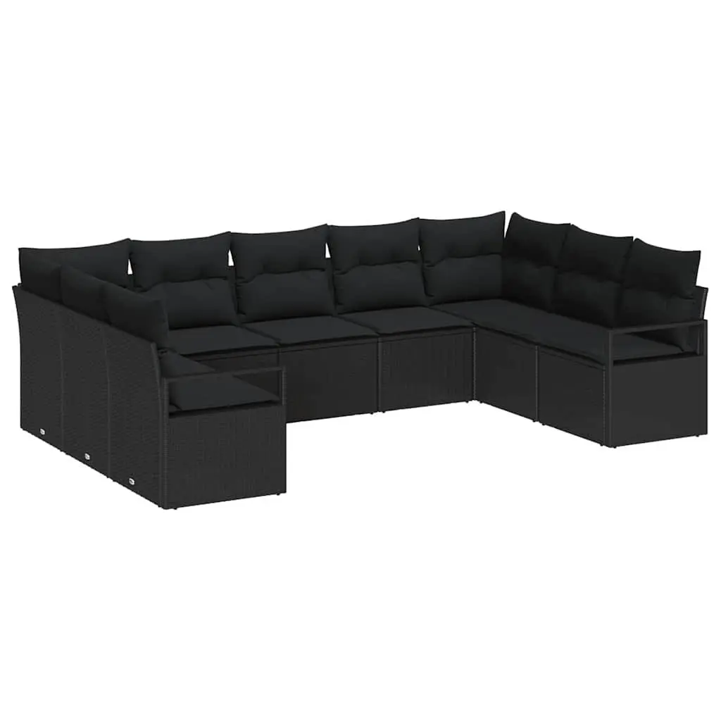 9 Piece Garden Sofa Set with Cushions