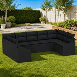 Friendly 9 Piece Modular Garden Sofa with Storage