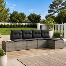 Your Perfect Grey 5 Piece Outdoor Sofa Set Awaits