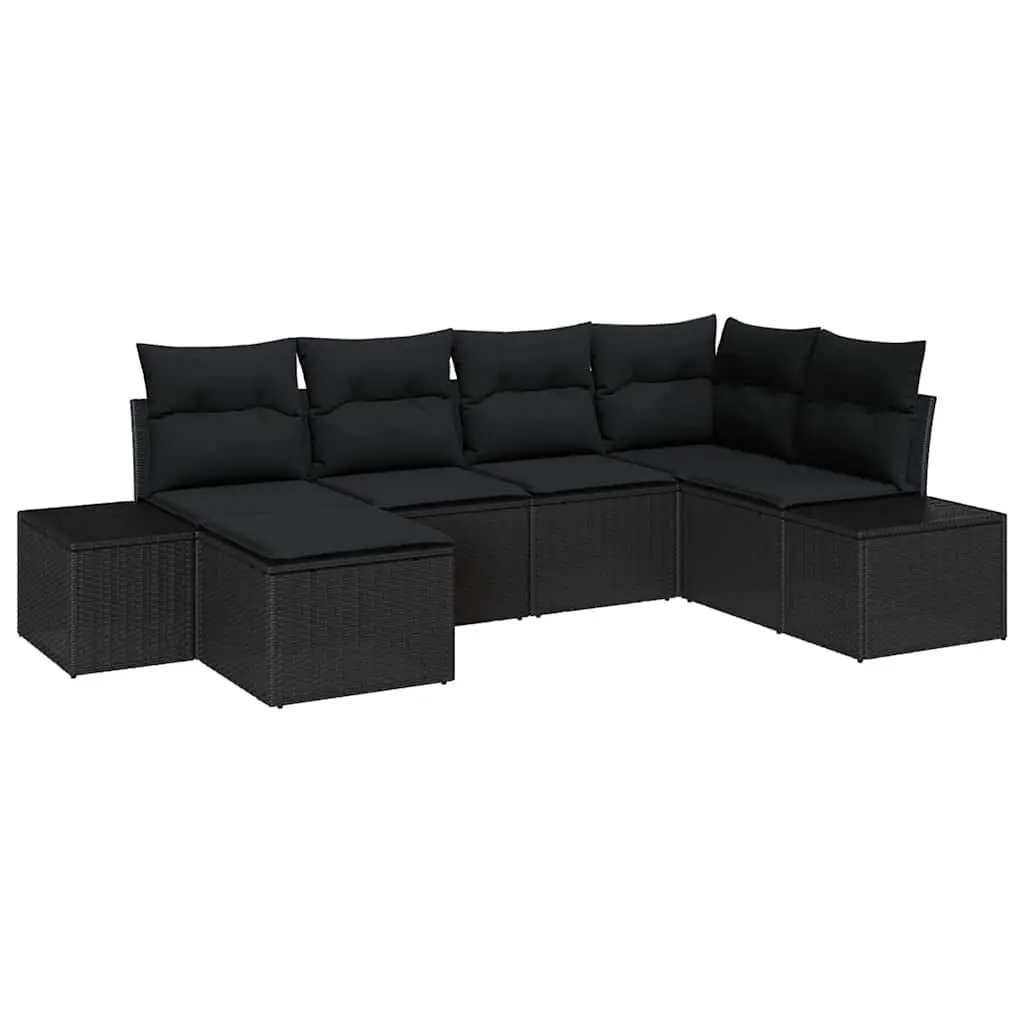 Outdoor Garden Sofa Set Modular Poly Rattan 6 Piece
