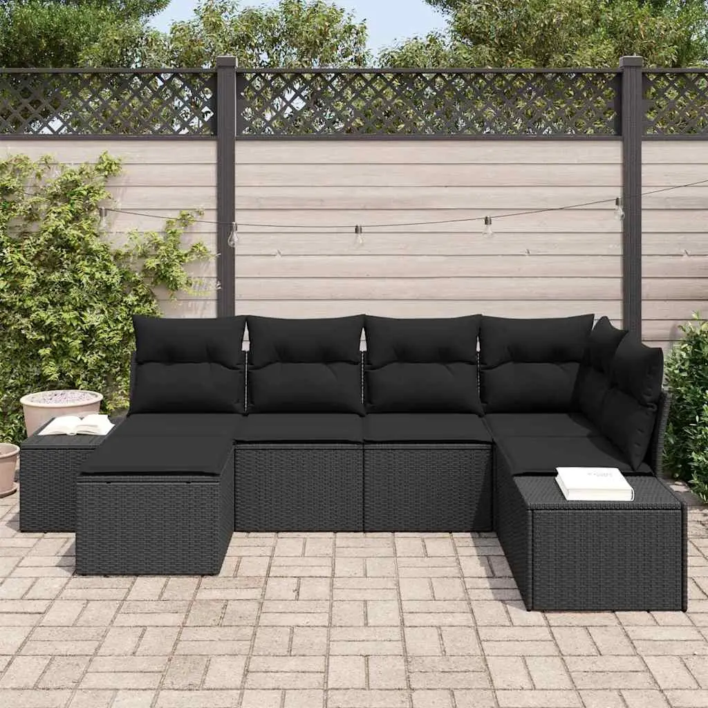 Outdoor Garden Sofa Set Modular Poly Rattan 6 Piece
